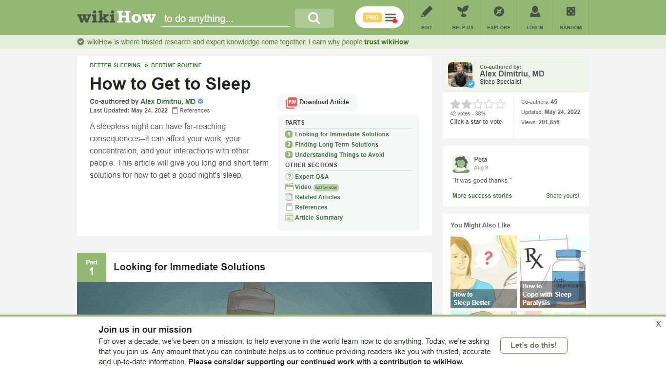 How to Get to Sleep: 14 Steps (with Pictures) - wikiHow