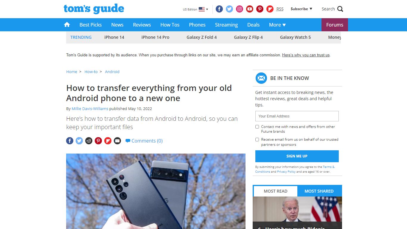 How to transfer data from Android to Android | Tom's Guide